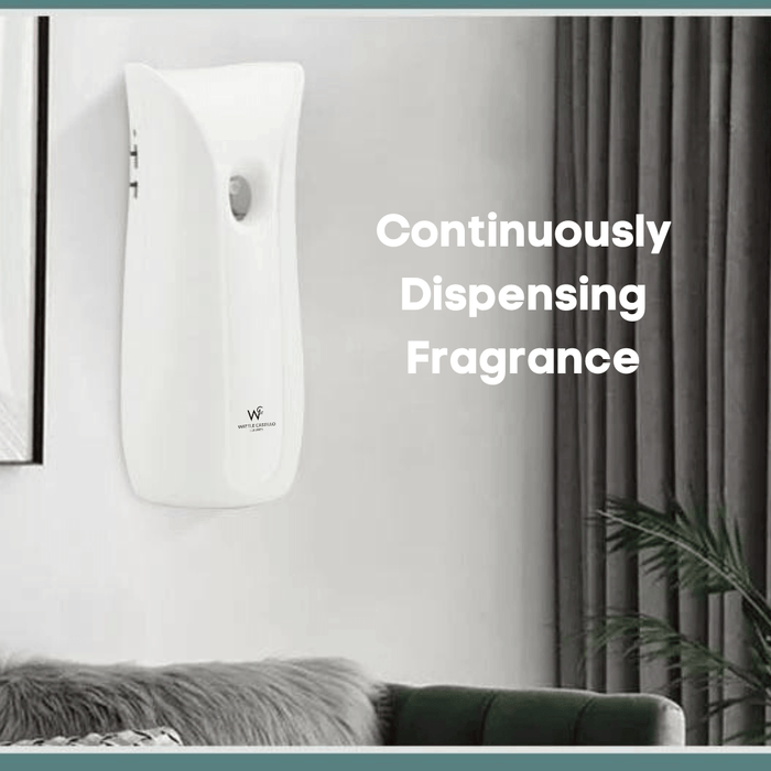 Air Freshener Dispenser Electric Automatic Spray Machine With 2 Batteries Fits mostly all 300ML Bottles (Round Machine-001) - Wattle Castillo