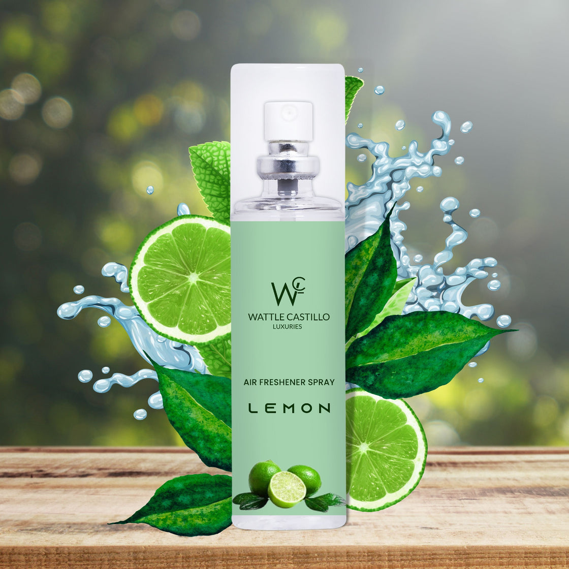 Wattle Castillo Lemon Room Freshener Spray | Premium Air Freshener for Home & Office - Passion & Alive - Wattle Castillo