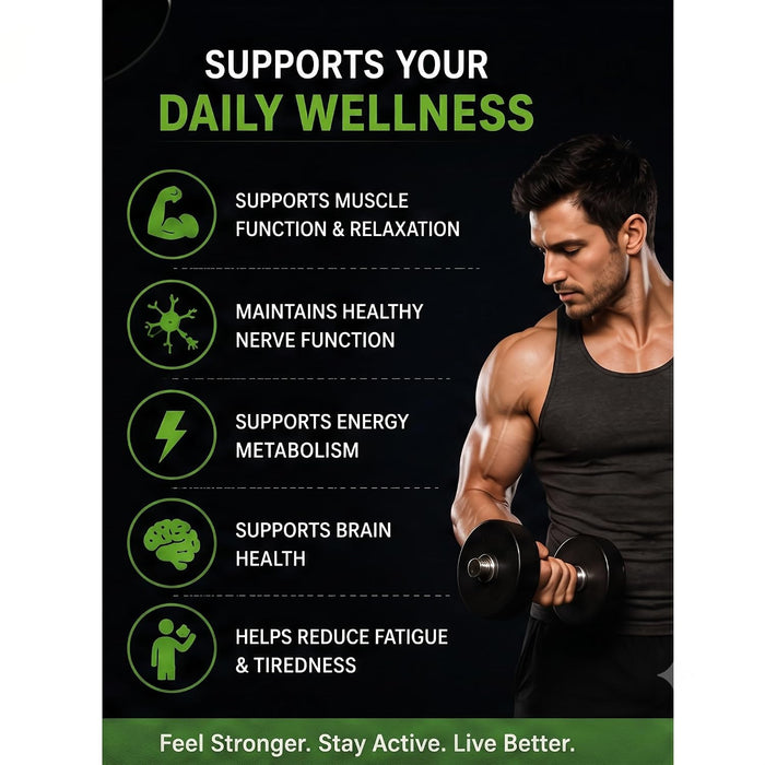 Magnesium Complex Capsules | Magnesium Bisglycinate, Citrate, Taurate & Vitamin D3 | Supports Muscle & Nerve Function | Energy Metabolism Support | 60 Capsules