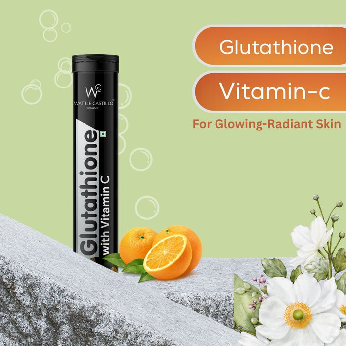 Wattle Castillo Organic Glutathione Effervescent Tablets with Vitamin C | Skin & Immunity Support - Wattle Castillo