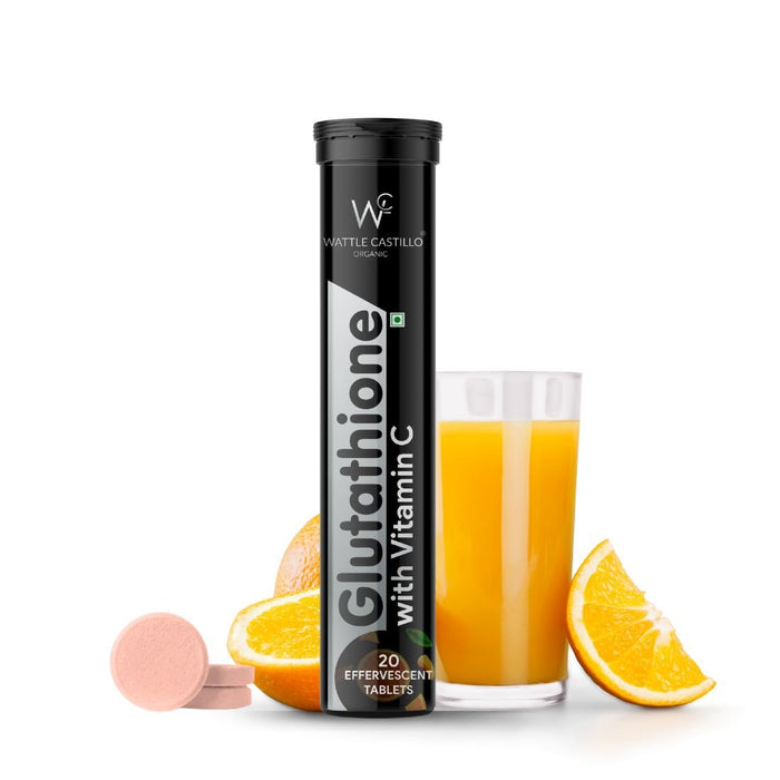 Wattle Castillo Organic Glutathione Effervescent Tablets with Vitamin C | Skin & Immunity Support - Wattle Castillo