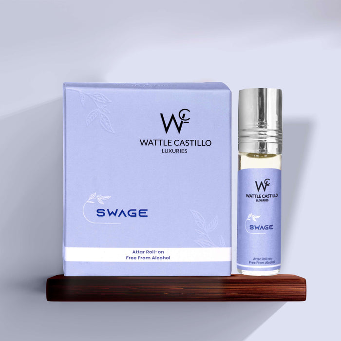 Swage RollOn Attar Long Lasting  Premium Luxury 100% Non Alcoholic  Perfume For Unisex 6 ML