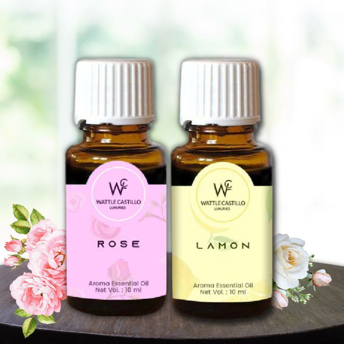 Wattle Castillo Luxuries  Lemon And Rose Aroma Essential Oil  (10ML×2)