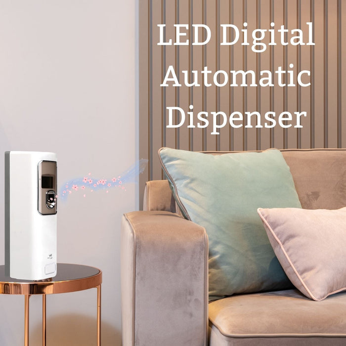 Automatic LCD Screen Display Air Freshener Dispenser And working duration can be set into any duration Fits mostly all 265ML Bottles (Lcd Machine-03) - Wattle Castillo