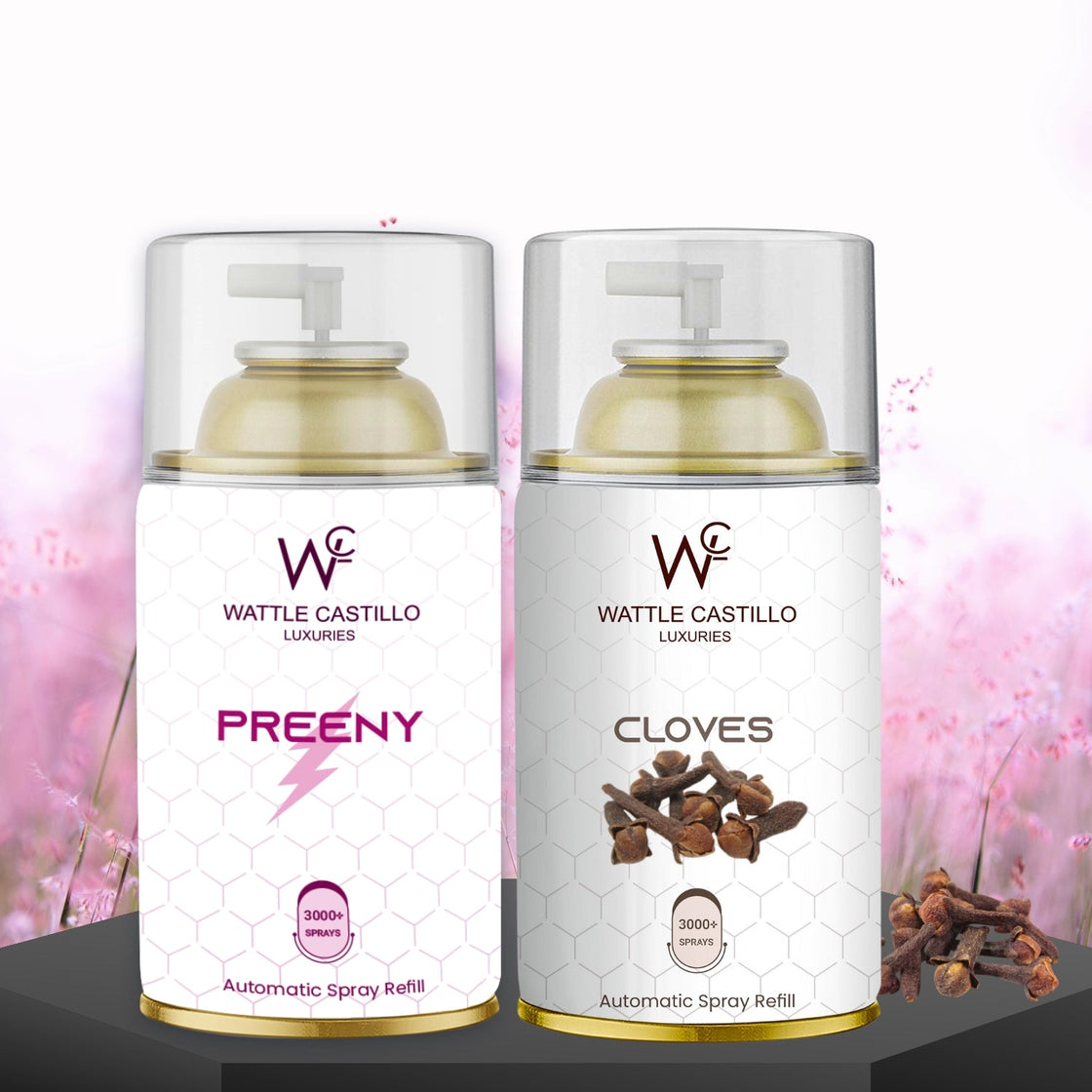 Cloves And Preeny Automatic Refill Room Fresheners Combo (265ml × 2) - Wattle Castillo