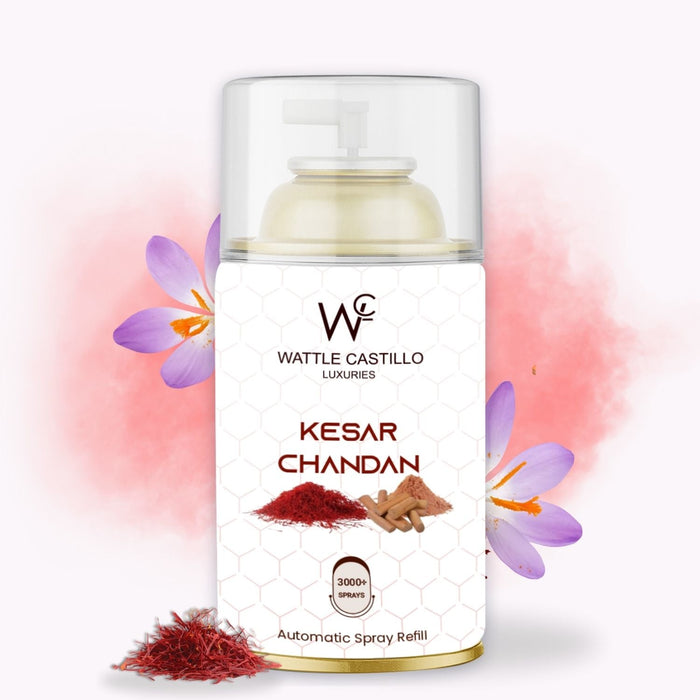 Kesar Chandan Automatic Room Fresheners Refill (265ml) & 3000+ Sprays Guaranteed Lasts up to 80 days - Wattle Castillo