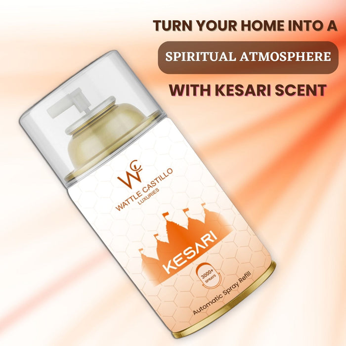 Kesari And Fresky Automatic Refill Room Freshener Combo (265ml×2) - Wattle Castillo