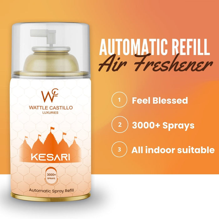 Kesari And Fresky Automatic Refill Room Freshener Combo (265ml×2) - Wattle Castillo