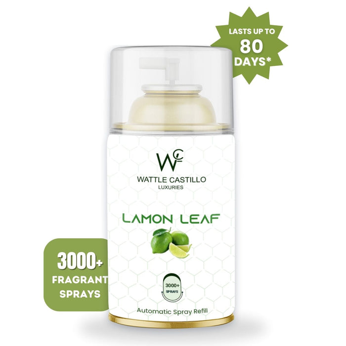 Lemon Leaf Automatic Room Fresheners Refill (265ml) & 3000+ Sprays Guaranteed Lasts up to 80 days - Wattle Castillo