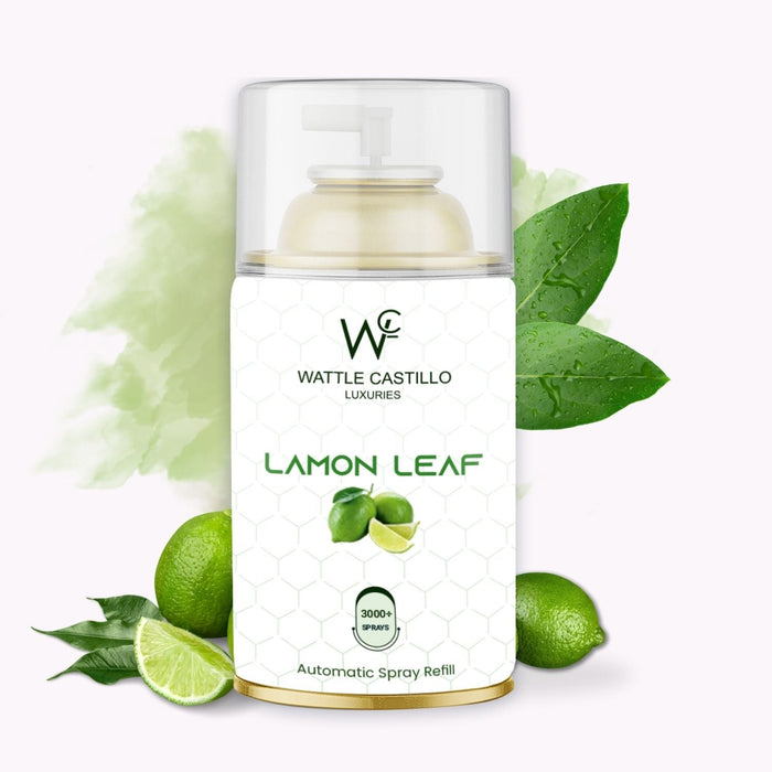 Lemon Leaf Automatic Room Fresheners Refill (265ml) & 3000+ Sprays Guaranteed Lasts up to 80 days - Wattle Castillo