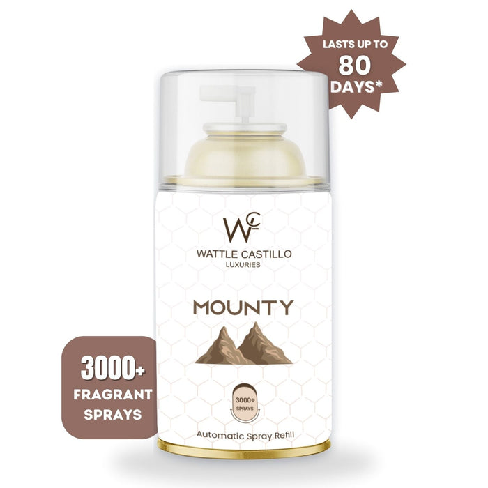 Mounty Automatic Room Fresheners Refill (265ml) & 3000+ Sprays Guaranteed Lasts up to 80 days - Wattle Castillo