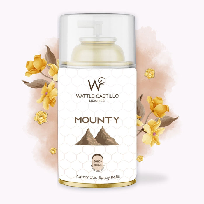 Mounty Automatic Room Fresheners Refill (265ml) & 3000+ Sprays Guaranteed Lasts up to 80 days - Wattle Castillo