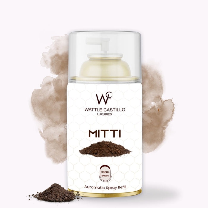 Rainy Mitti Automatic Room Fresheners Refill (265ml) & 3000+ Sprays Guaranteed Lasts up to 80 days - Wattle Castillo