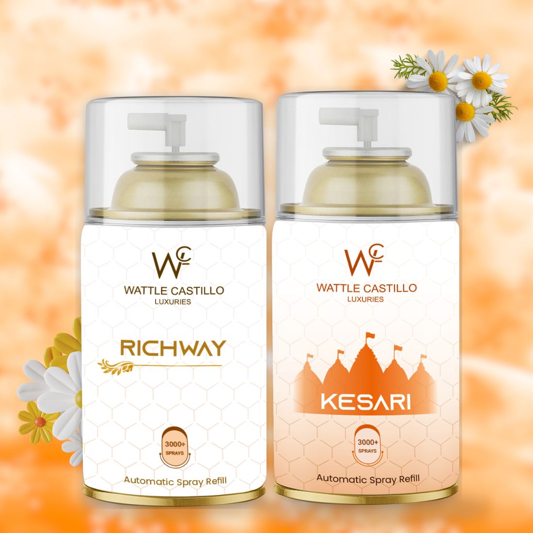 Richway And Kesari Automatic Refill Room Fresheners Combo (265ml×2) - Wattle Castillo