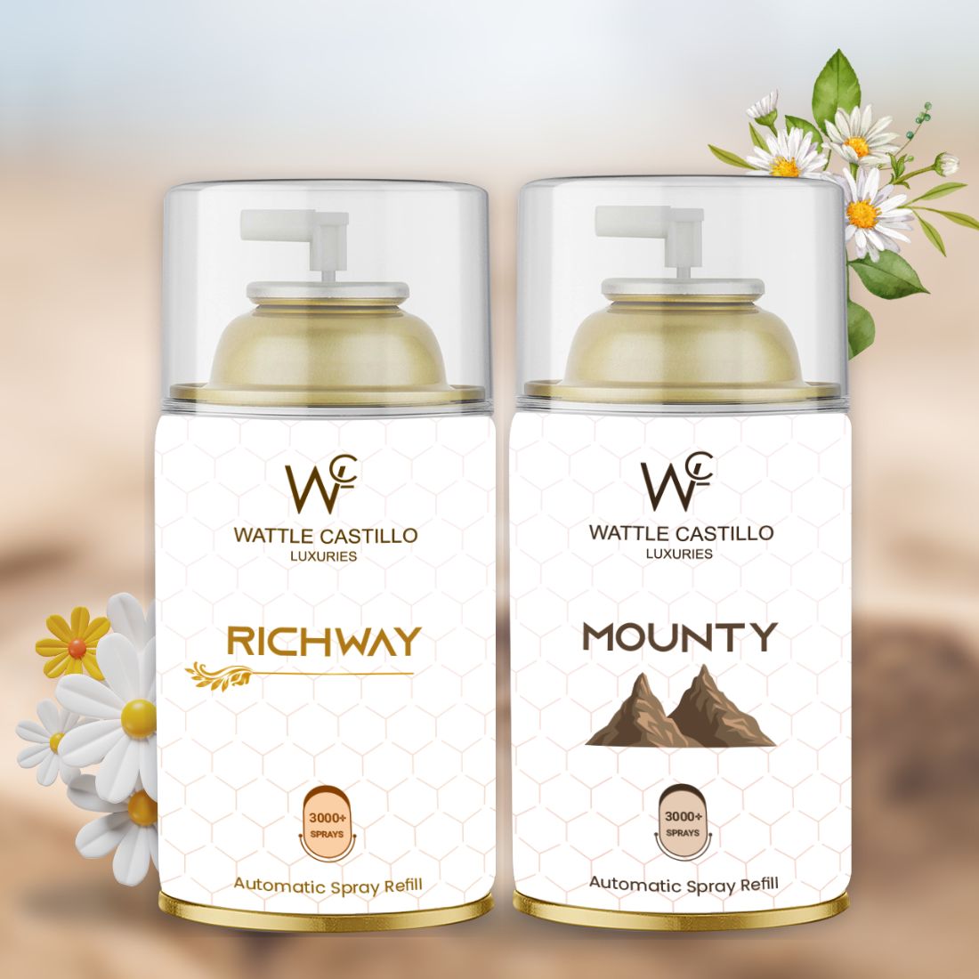 Richway And Mounty Automatic Refill Room Fresheners Combo (265ml×2) - Wattle Castillo