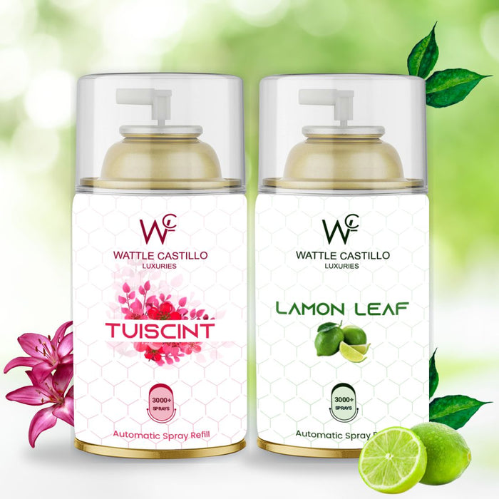 Tuiscint And Lemon Leaf Automatic Room Fresheners Refill - Combo (265ml×2) - Wattle Castillo