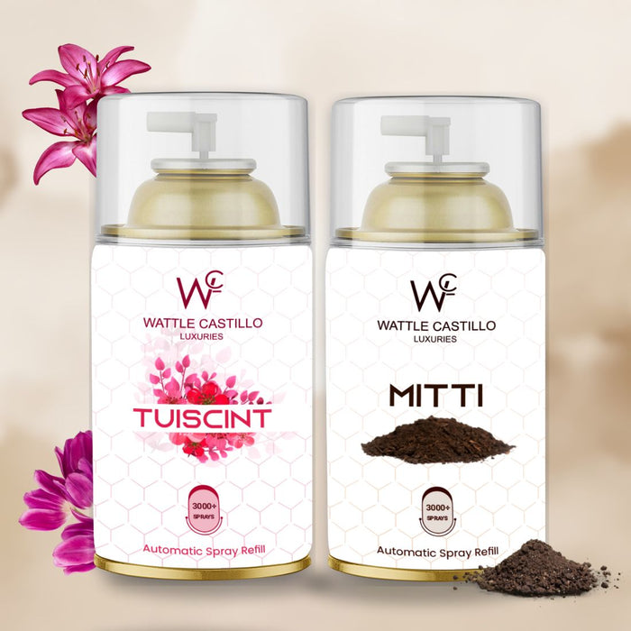 Tuiscint And Mitti Automatic Room Fresheners Refill - Combo (265ml×2) - Wattle Castillo