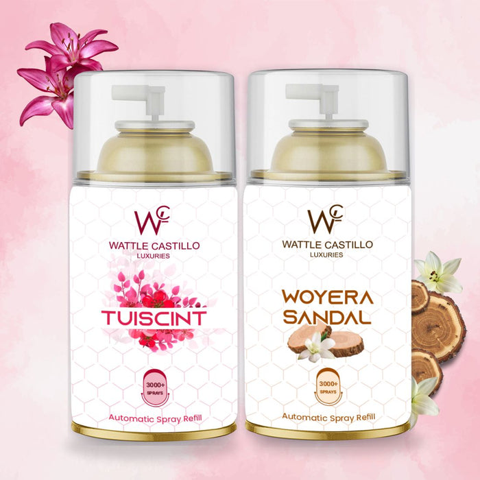 Tuiscint And Woyera Sandal Automatic Room Fresheners Refill - Combo (265ml×2) - Wattle Castillo