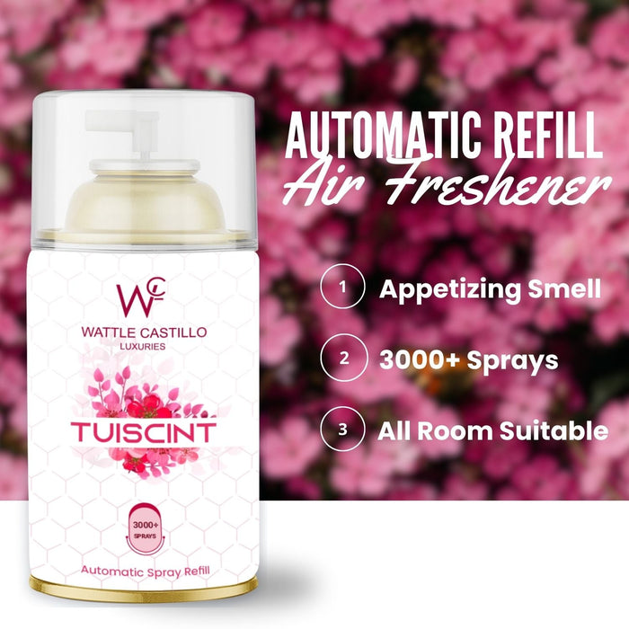 Tuiscint Automatic Room Fresheners Refill (265ml) & 3000+ Sprays Guaranteed Lasts up to 80 days - Wattle Castillo