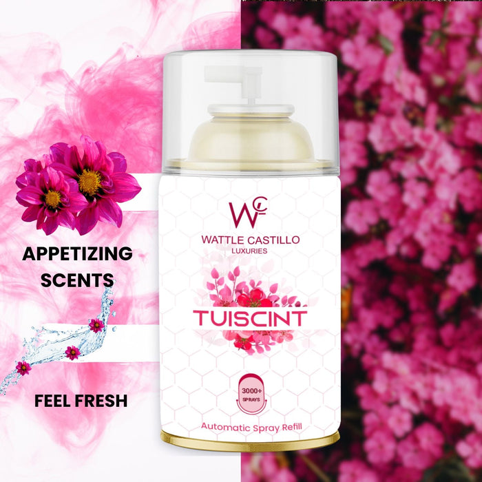 Tuiscint Automatic Room Fresheners Refill (265ml) & 3000+ Sprays Guaranteed Lasts up to 80 days - Wattle Castillo