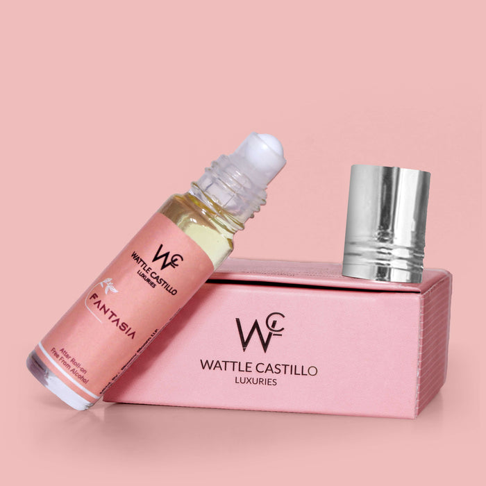 Wattle Castillo Fantasia And Friduas Premium Luxury 100% Non Alcoholic Long Lasting Roll On Attar Combo Perfume For Unisex - Wattle Castillo