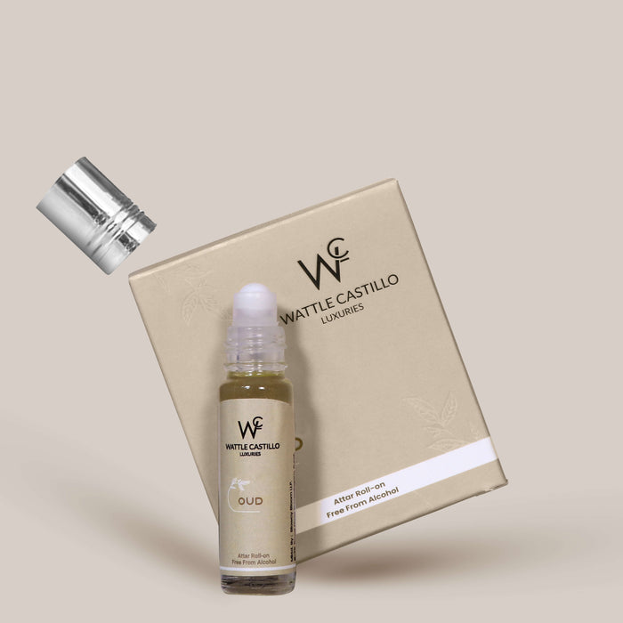 Wattle Castillo Fantasia And Oud Premium Luxury 100% Non Alcoholic Long Lasting Roll On Attar Combo Perfume For Unisex - Wattle Castillo