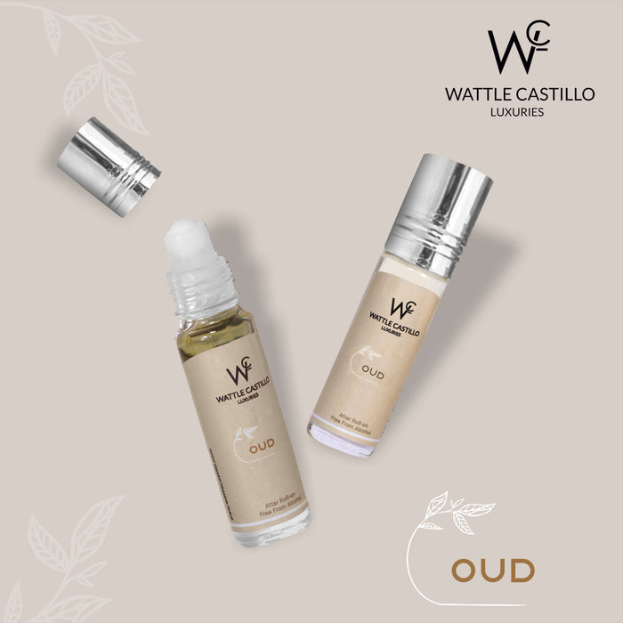 Wattle Castillo Fantasia And Oud Premium Luxury 100% Non Alcoholic Long Lasting Roll On Attar Combo Perfume For Unisex - Wattle Castillo