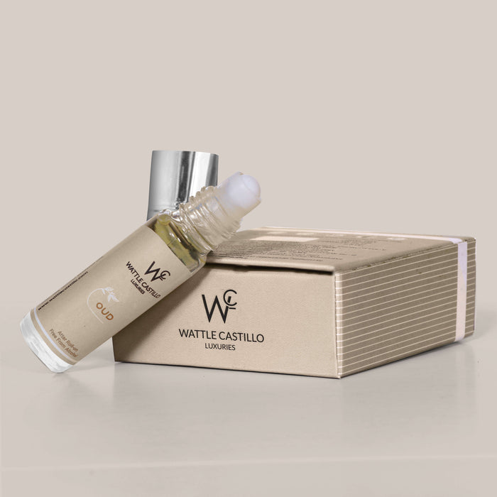 Wattle Castillo Fantasia And Oud Premium Luxury 100% Non Alcoholic Long Lasting Roll On Attar Combo Perfume For Unisex - Wattle Castillo