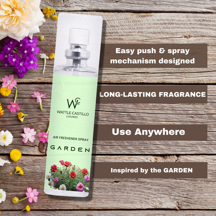 Wattle Castillo Garden Room Freshener Spray | Premium Air Freshener for Home & Office - Passion & Alive - Wattle Castillo