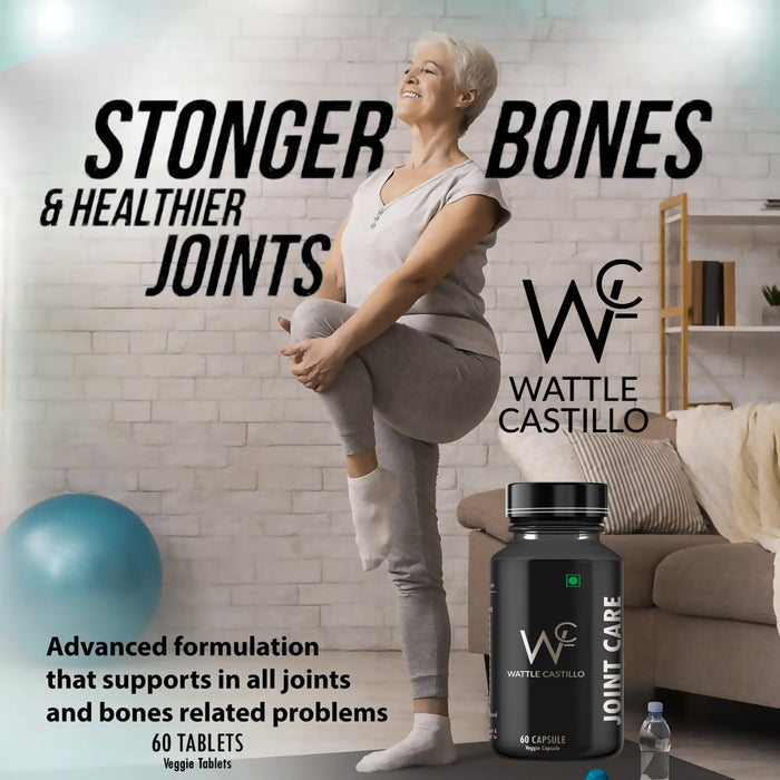 Wattle Castillo Joint Care Nutrition Joint Care [Pack of 60 Tablets] | Joint, Bone & Cartilige Health Support | Recovery & Joint Pain Support - Wattle Castillo