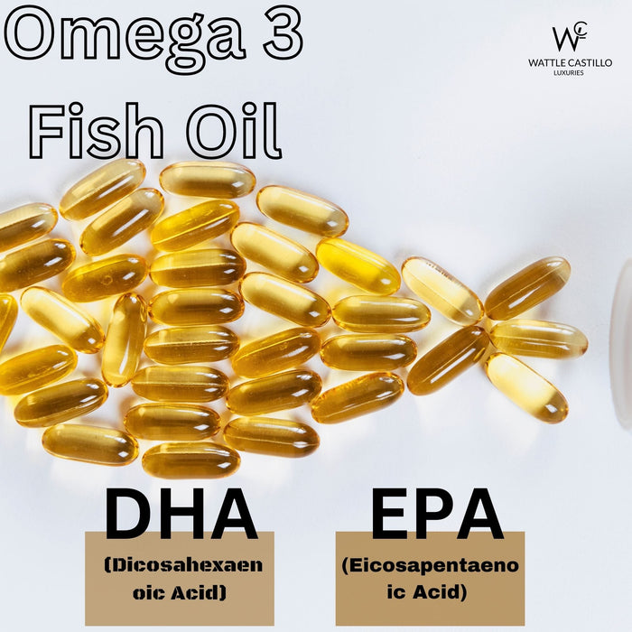 Wattle Castillo Omega3 Fish Oil Capsule For help lower your triglyceride levels - Wattle Castillo