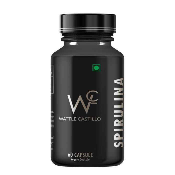 Wattle Castillo Organics Spirulina 500mg Supplement | Green Food For Good Health Weight Management And Immunity Booster - Wattle Castillo