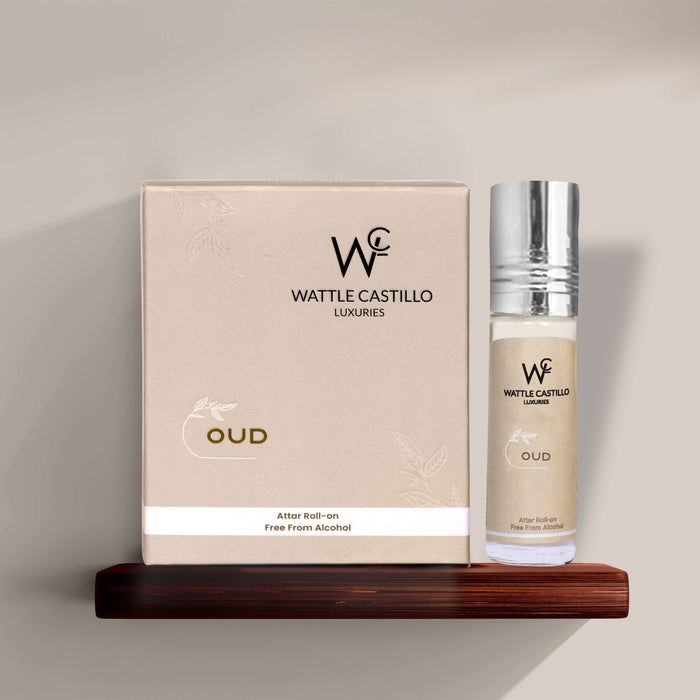 Wattle Castillo Scorch And Oud Premium Luxury 100% Non Alcoholic Long Lasting Roll On Attar Combo Perfume For Unisex - Wattle Castillo