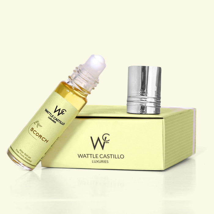 Wattle Castillo Scorch And Swage Premium Luxury 100% Non Alcoholic Long Lasting Roll On Attar Combo Perfume For Unisex - Wattle Castillo