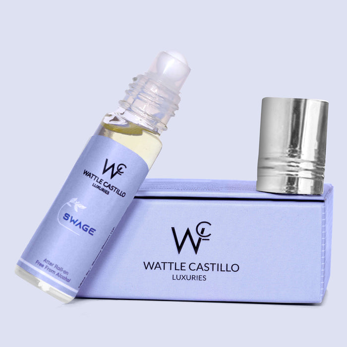 Wattle Castillo Swage And Oud Premium Luxury 100% Non Alcoholic Long Lasting Roll On Attar Combo Perfume For Unisex - Wattle Castillo