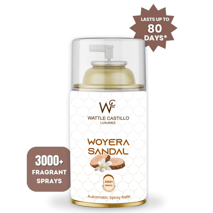 Woyera Sandal And Fresky Automatic Refill Room Fresheners Combo (265 ml×2) - Wattle Castillo